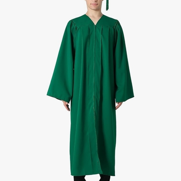 NWOT Green Graduation Gown and Cap Set - Picture 2 of 3